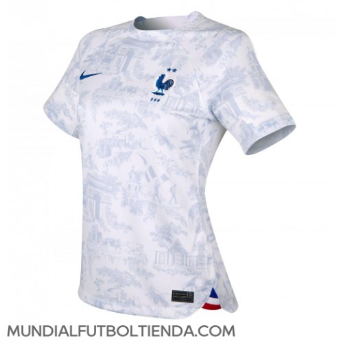 Camiseta Francia Segunda Equipación Replica Mundial 2022 para mujer mangas cortas